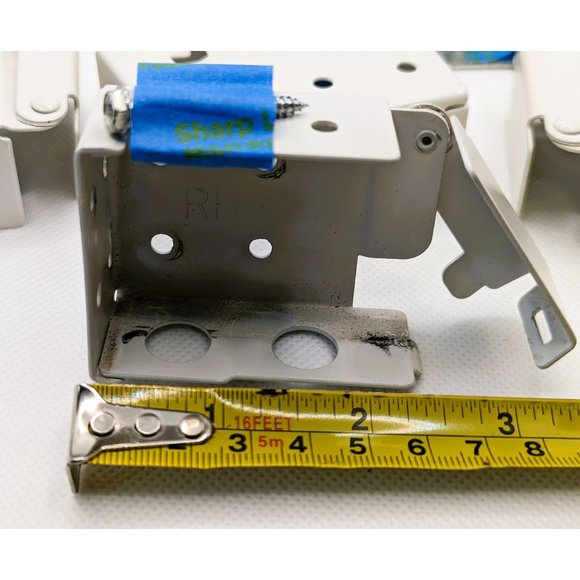 Blinds Side Mounting Bracket Set Window Treatment Brackets 2" with Screws White - Picture 6 of 7